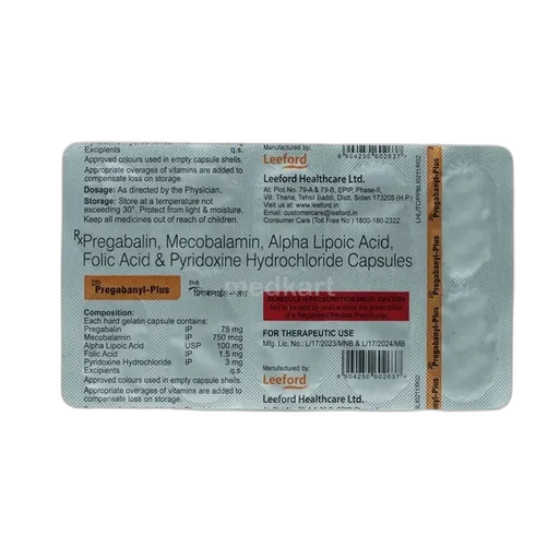 pregabanyl plus capsule 10's